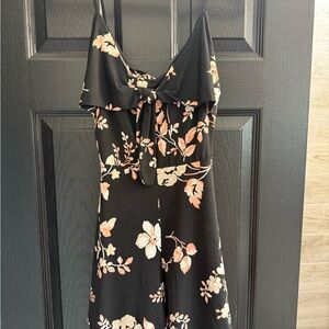 Floral Black Dress